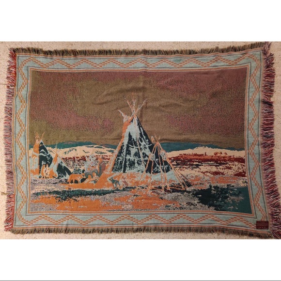 ⚡️SOLD⚡️ Vintage Goodwin Weavers Throw Blanket - Picture 2 of 5